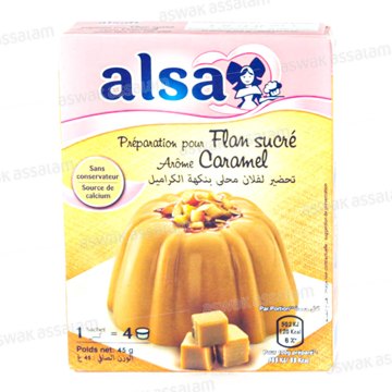 Préparation pour flan arôme caramel 45g - ALSA