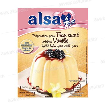 Préparation pour flan arôme vanille 45g - ALSA