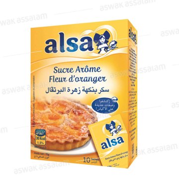 Sucre arôme fleur d'oranger 10x7,5g - ALSA