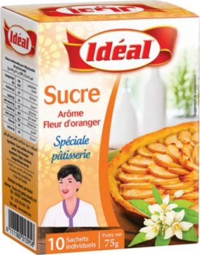 Sucre arôme fleur d'oranger x 10 sachets 75g - IDEAL