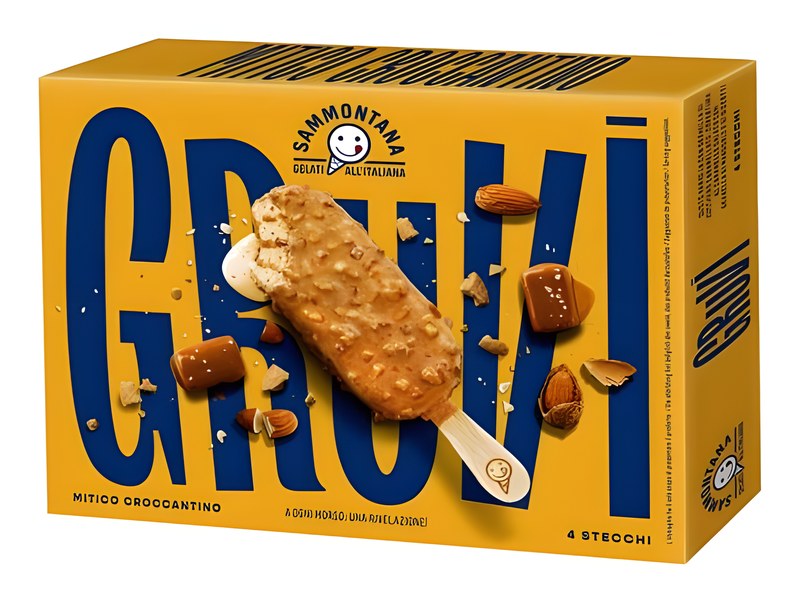 Bâtonnets de Glace Croccantino Gruvi Sammontana 4x75 ml