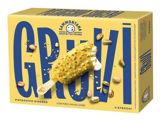 Bâtonnet Glace Pistacchio Gruvi Sammontana 4x75ml