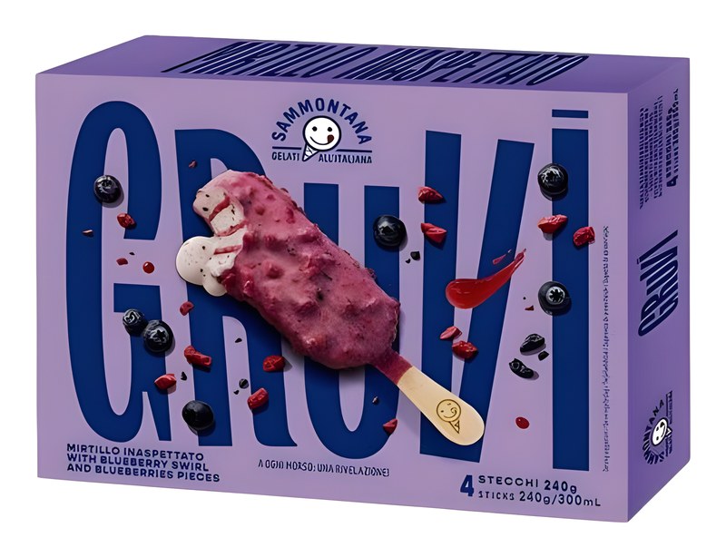 Sammontana Bâtonnet Gruvi Mirtillo Insapettato 4x60 g