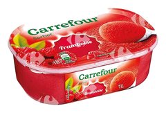 Sorbet à la Framboise en bac Carrefour 1 L