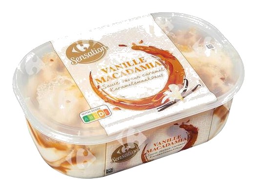 Crème Glacée Vanille Macadamia en bac Carrefour1 L
