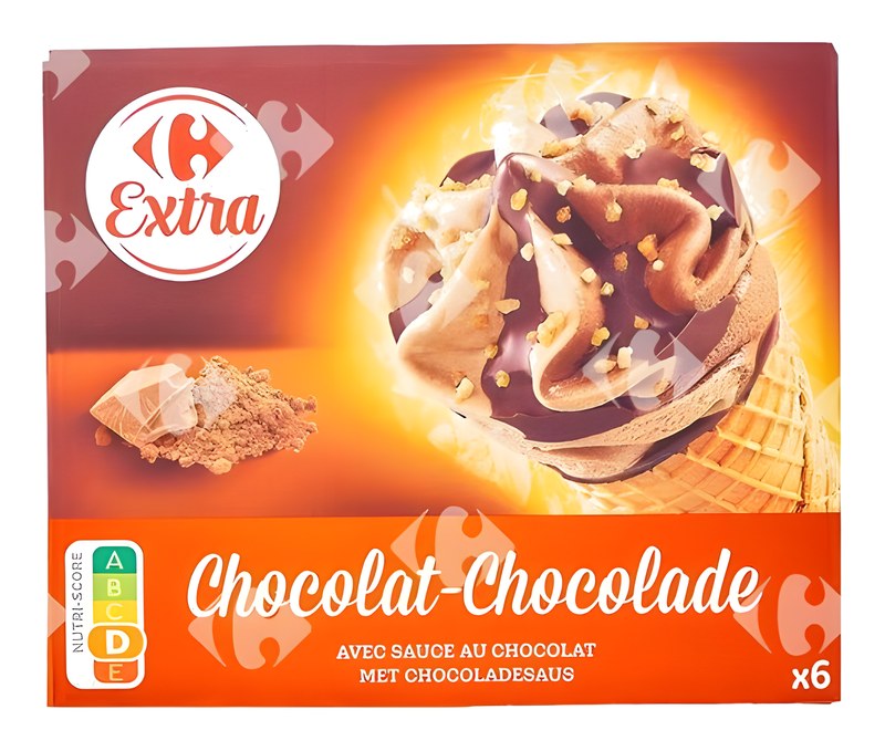 Cornets Glace Chocolat Carrefour 6x120 ml