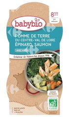 Bol Pommes de Terre Epinards et Saumon Babybio 2x200 g