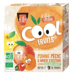 Gourde Cool Fruits Pomme Pêche et Abricot Acérola Bio Vitabio 4x90 g