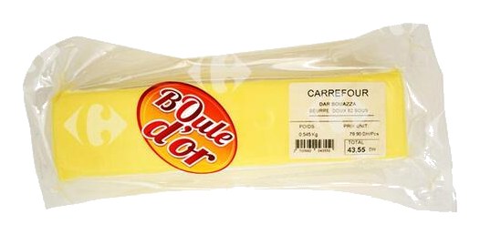 Beurre Doux 82%Mg Boule D'Or au Kg