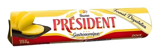 Beurre Doux Rouleau Président 250g