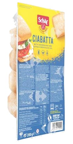 Pain Ciabatta Sans Gluten Schar 200 g