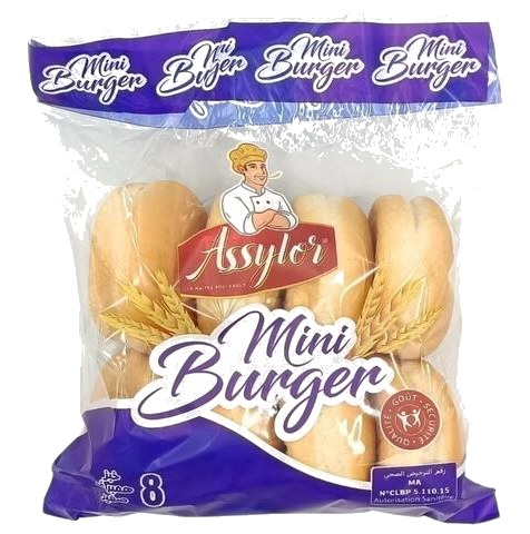 Pain Mini Burger Assylor 245 g 8 pièces