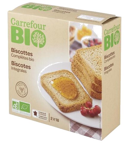 Biscottes Complètes Carrefour Bio 300g