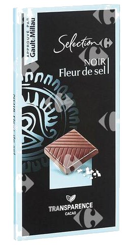 Tablette Choco Noir Fleur De Sel Carrefour Select 100g