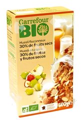 Muesli Floconneux 30% Fruits Secs Bio Carrefour Bio 500 g
