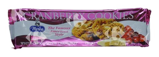 Cookies Canneberges et Chocolat Blanc Merba 150 g