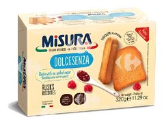 Biscottes Sans Sucres Ajoutés Dolcesenza Misura 320 g