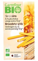 Gressins Bio à l'Huile d'Olive Vierge Extra Carrefour Bio 125 g