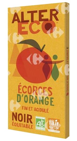 Tablette de Chocolat Bio Noir aux Écorces d'Orange Alter Eco 100g