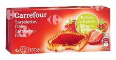 Tartelette Carré Fraise Carrefour 127 g