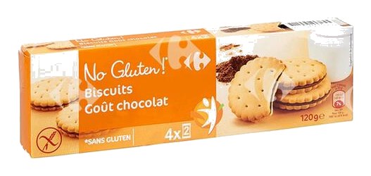 Biscuits Chocolat Sans Gluten Carrefour 120g
