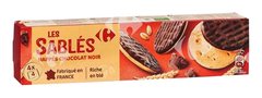 Sablés Nappés Chocolat Noir Carrefour 195 g