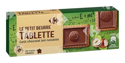Biscuits Petit Beurre Chocolat au Lait Noisette Carrefour 150 g