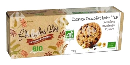 Cookies Pépites de Chocolat et Noisette Fleurs des Blés 200 g