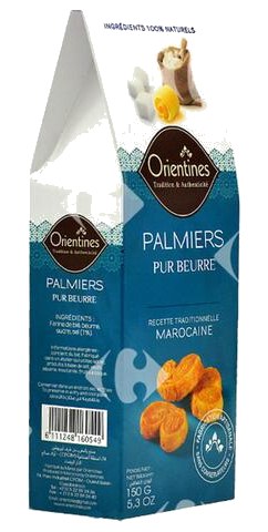Croquants Palmiers Pur Beurre Orientines 150 g