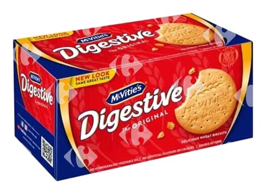 Biscuits Digestive Croustillants à La Farine de Blé Mcvitie'S 250g