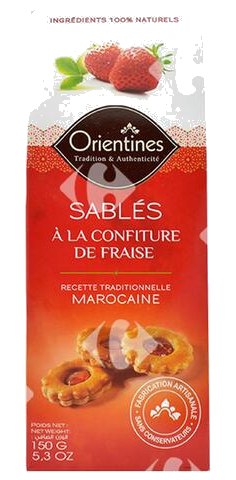 Croquants Sablés à la Confiture de Fraise Orientines 150 g