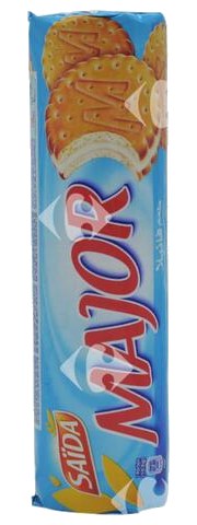 Biscuits Sandwich Vanille Major Saida 150 g