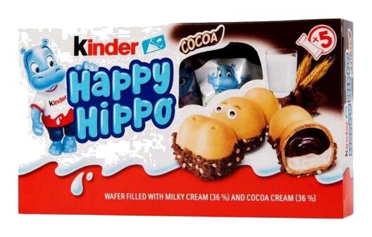 Biscuit Crème Cacao Happy Hippo Kinder 5x20,7g