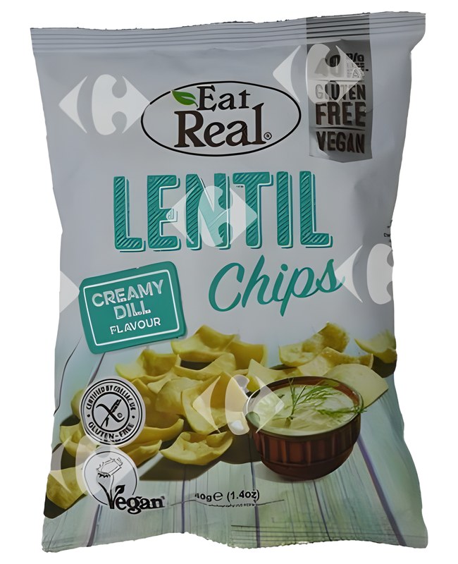 Chips Lentilles Crème Aneth Sans Gluten Eat Real 40 g