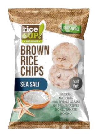 Chips de Riz Brun Arôme Sel de Mer Sans Gluten Rice Up 60 g