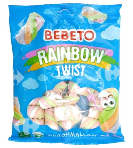 Marshmallow Rainbow Twist Bebeto 135 g
