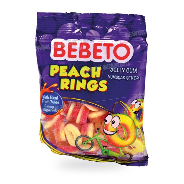 Gommes Peach Ring Bebeto 100g