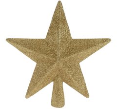 Treetop Star Deco 19cm Gold Glitter