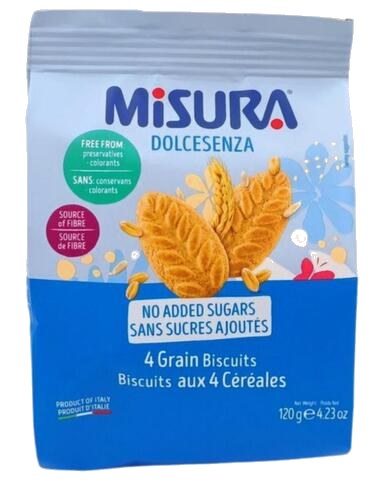Biscuits Digestive Multi-Grains Sans Sucres Ajoutés Dolcesenza Misura 120g