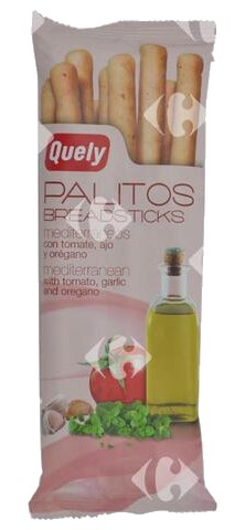 Pain Sticks Tomate Ail et Origan Quely 50g