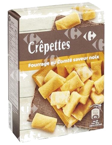 Biscuits Apéritifs Crêpettes au Comté Saveur Noix CARREFOUR
