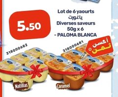 Yaourt diverses saveurs Lot de 6 x 50g – PALOMA BLANCA