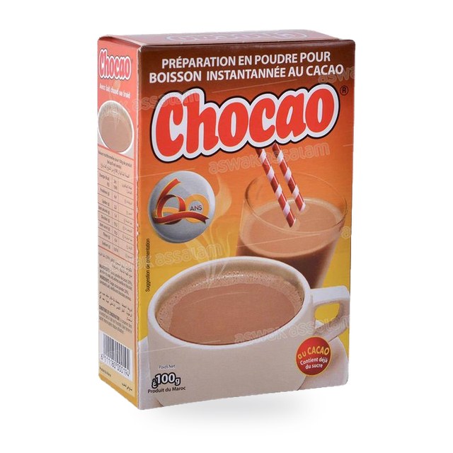 PREPARATION EN POUDRE POUR BOISSON AU CACAO 100G CHOCAO IDEAL