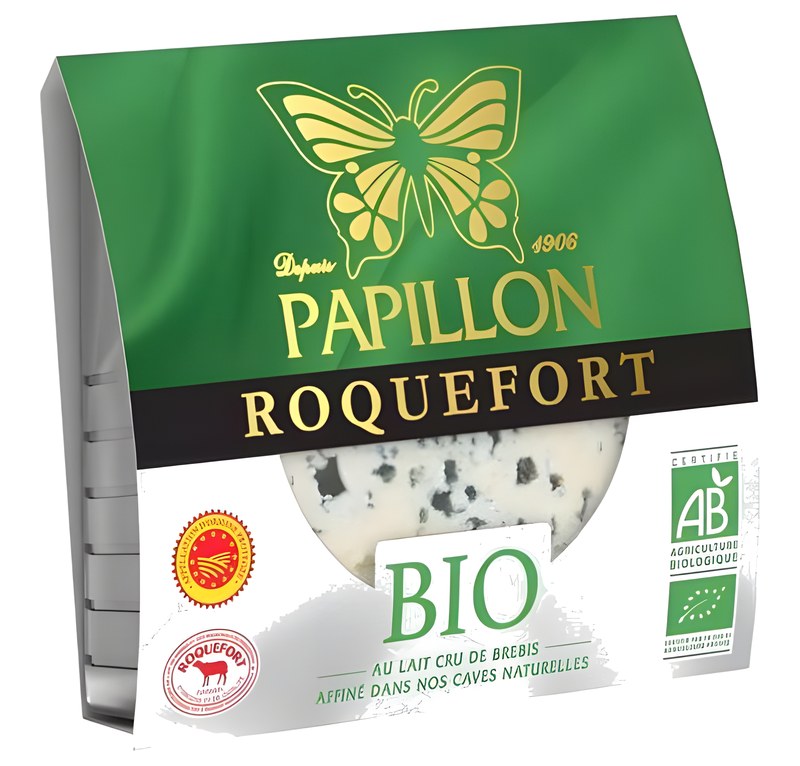 Fromage Roquefort Bio Papillon Portion 100 g
