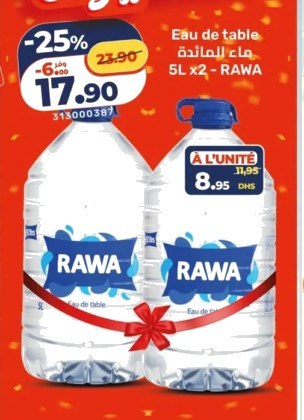 Eau de table – Lot de 2 x 5L