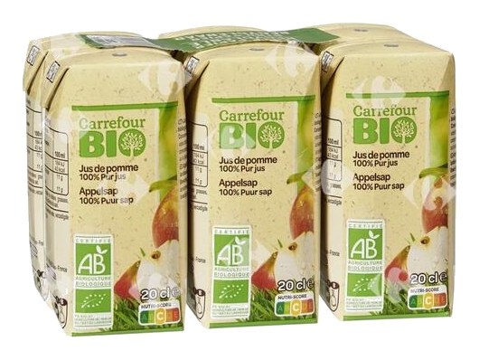 Jus de Pomme Bio 100% Pur Jus Carrefour Bio 6x20 cl