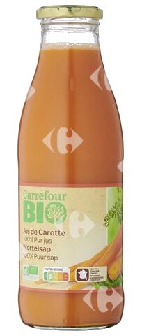 Jus de Carotte Bio 100% Pur Jus Carrefour Bio 75 cl
