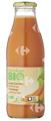 Jus de Carotte Bio 100% Pur Jus Carrefour Bio 75 cl