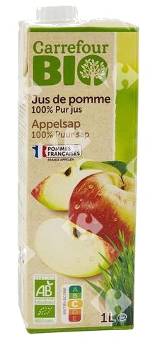 Jus de Pomme Bio 100% Pur Jus Carrefour Bio 1 L