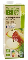 Jus de Pomme Bio 100% Pur Jus Carrefour Bio 1 L